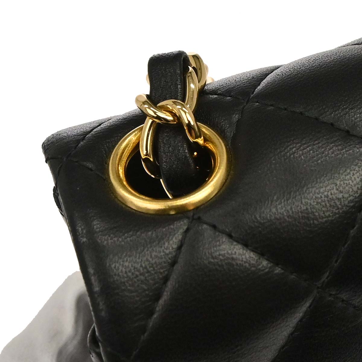 Chanel 2015-2016 Black Lambskin Mini Classic Square Flap Shoulder Bag 17