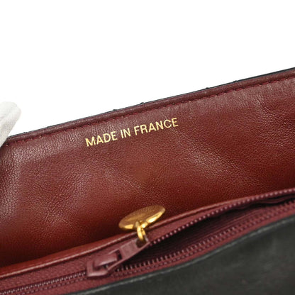 Chanel 1991-1994 Black Lambskin Classic Square Flap Shoulder Bag 20
