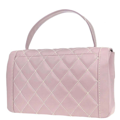 Chanel 2004-2005 Purple Calfskin Wild Stitch Handbag