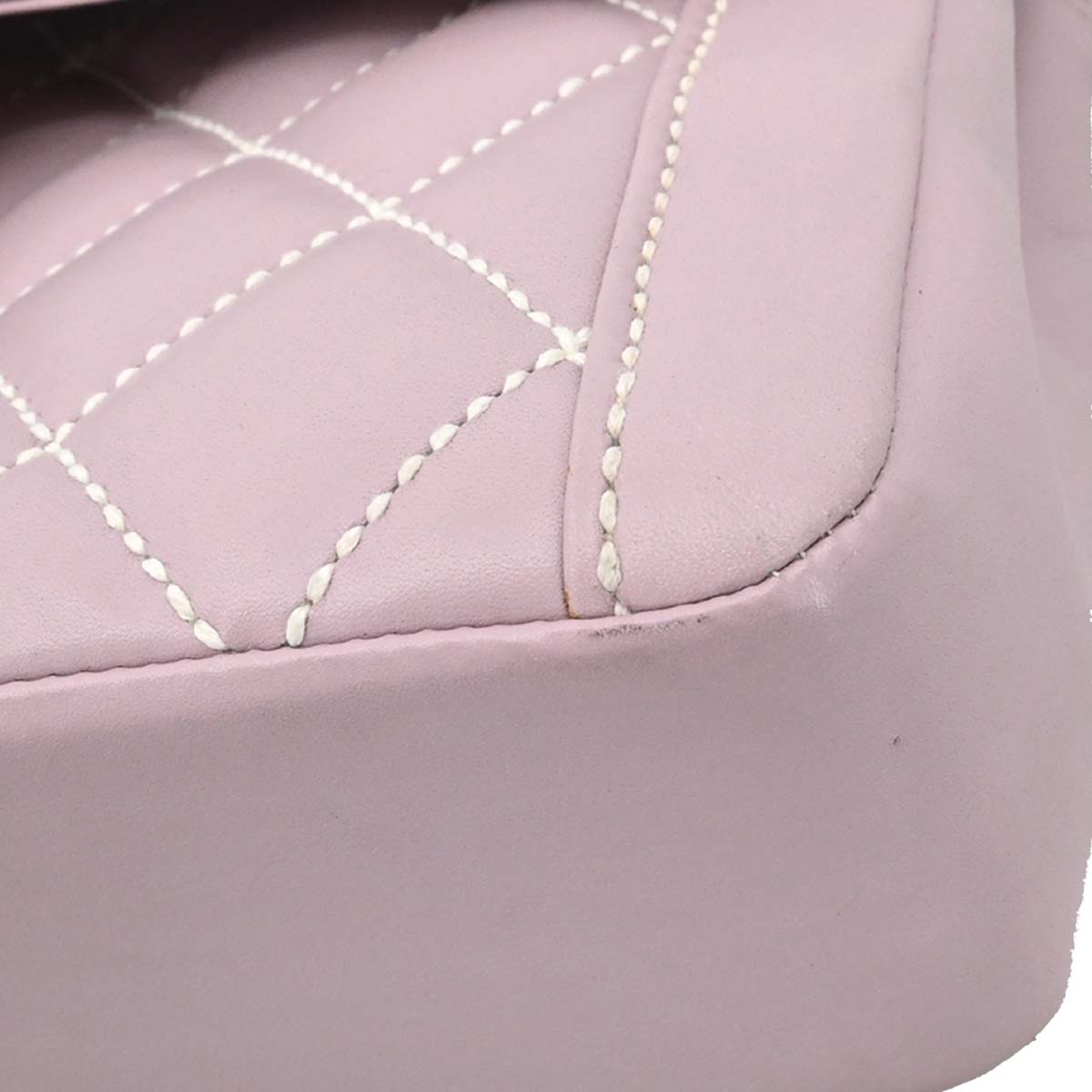 Chanel 2004-2005 Purple Calfskin Wild Stitch Handbag