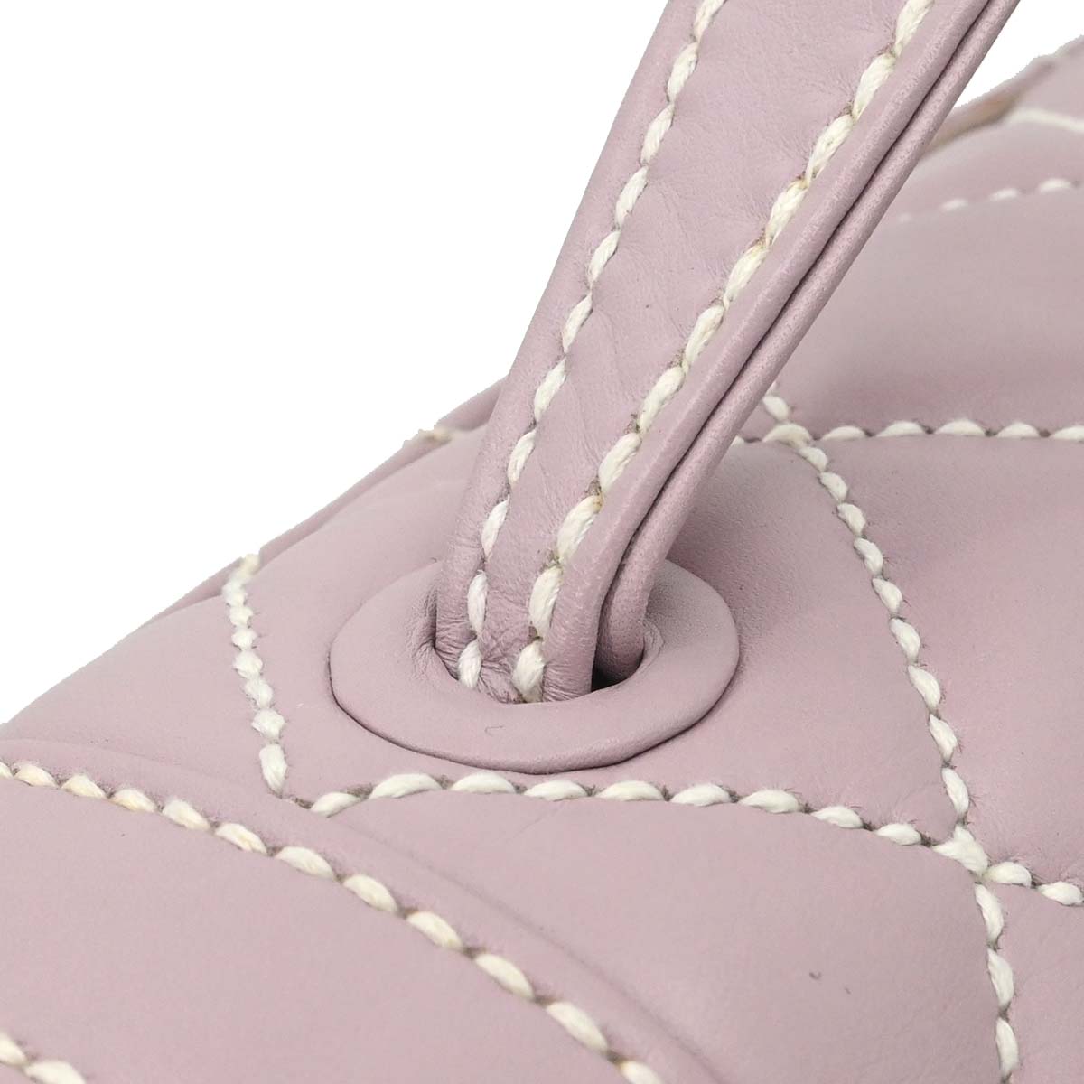 Chanel 2004-2005 Purple Calfskin Wild Stitch Handbag