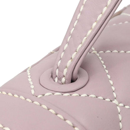 Chanel 2004-2005 Purple Calfskin Wild Stitch Handbag