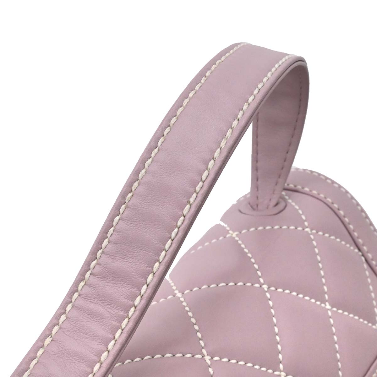 Chanel 2004-2005 Purple Calfskin Wild Stitch Handbag