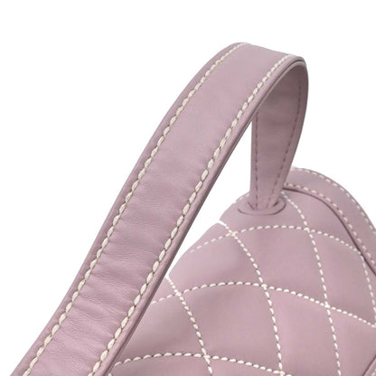 Chanel 2004-2005 Purple Calfskin Wild Stitch Handbag