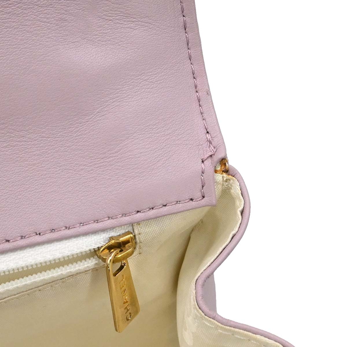 Chanel 2004-2005 Purple Calfskin Wild Stitch Handbag
