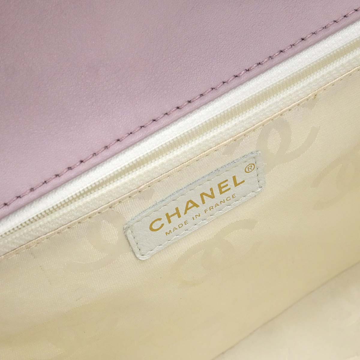 Chanel 2004-2005 Purple Calfskin Wild Stitch Handbag