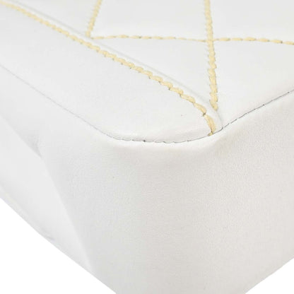 Chanel 2004-2005 White Lambskin Top Handle Handbag