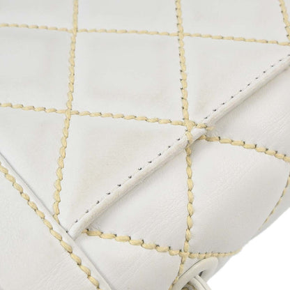 Chanel 2004-2005 White Lambskin Top Handle Handbag