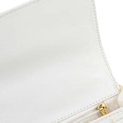 Chanel 2004-2005 White Lambskin Top Handle Handbag