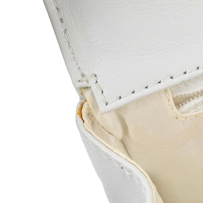 Chanel 2004-2005 White Lambskin Top Handle Handbag