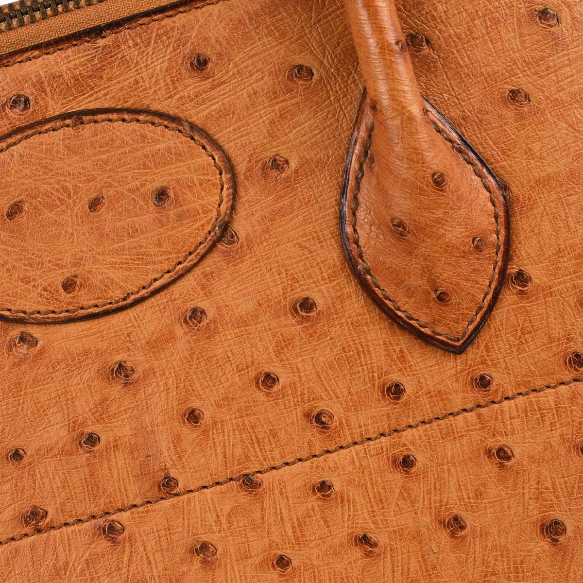 Hermes * Chestnut Ostrich Bolide 35 2way Shoulder Handbag