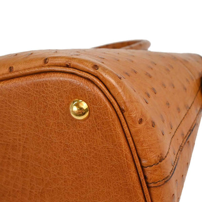 Hermes * Chestnut Ostrich Bolide 35 2way Shoulder Handbag