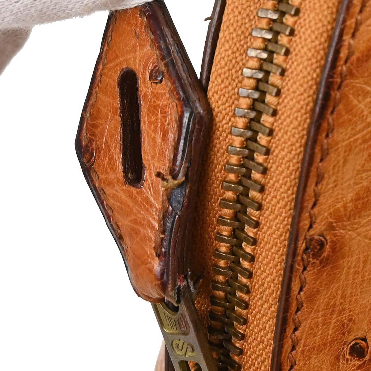 Hermes * Chestnut Ostrich Bolide 35 2way Shoulder Handbag
