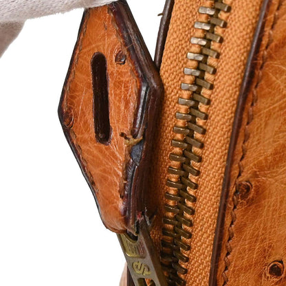 Hermes * Chestnut Ostrich Bolide 35 2way Shoulder Handbag