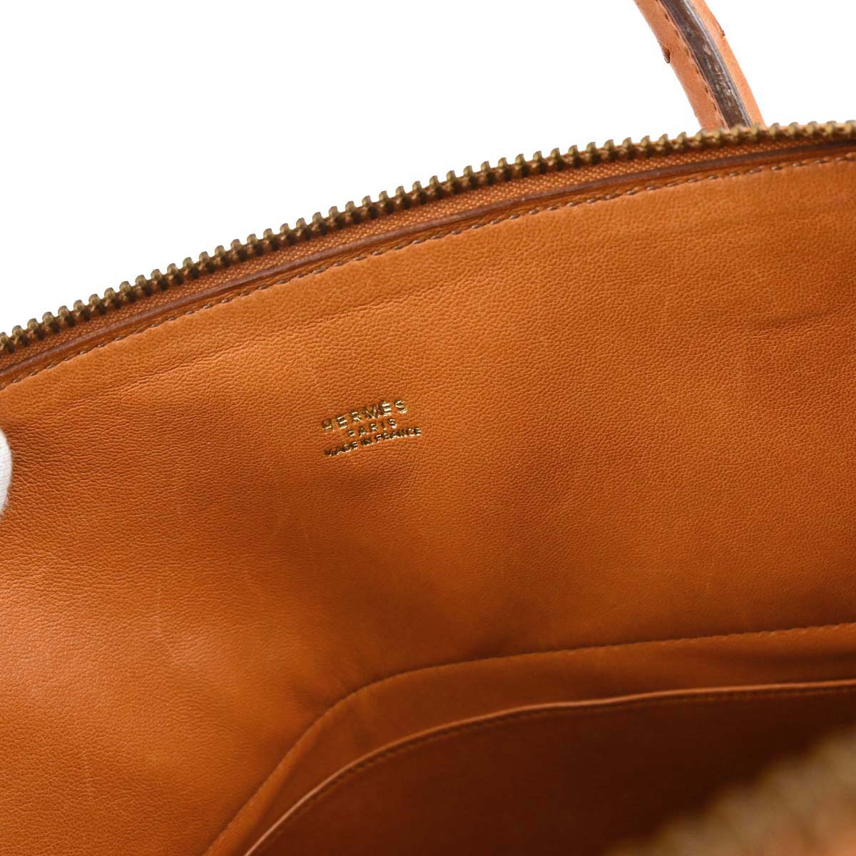 Hermes * Chestnut Ostrich Bolide 35 2way Shoulder Handbag