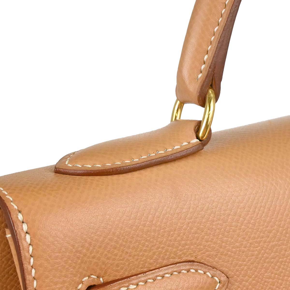 Hermes Natural Courchevel Kelly 32 Sellier 2way Shoulder Handbag