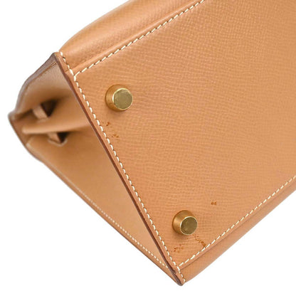 Hermes Natural Courchevel Kelly 32 Sellier 2way Shoulder Handbag