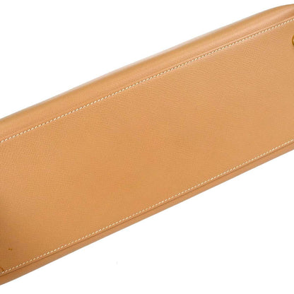 Hermes Natural Courchevel Kelly 32 Sellier 2way Shoulder Handbag