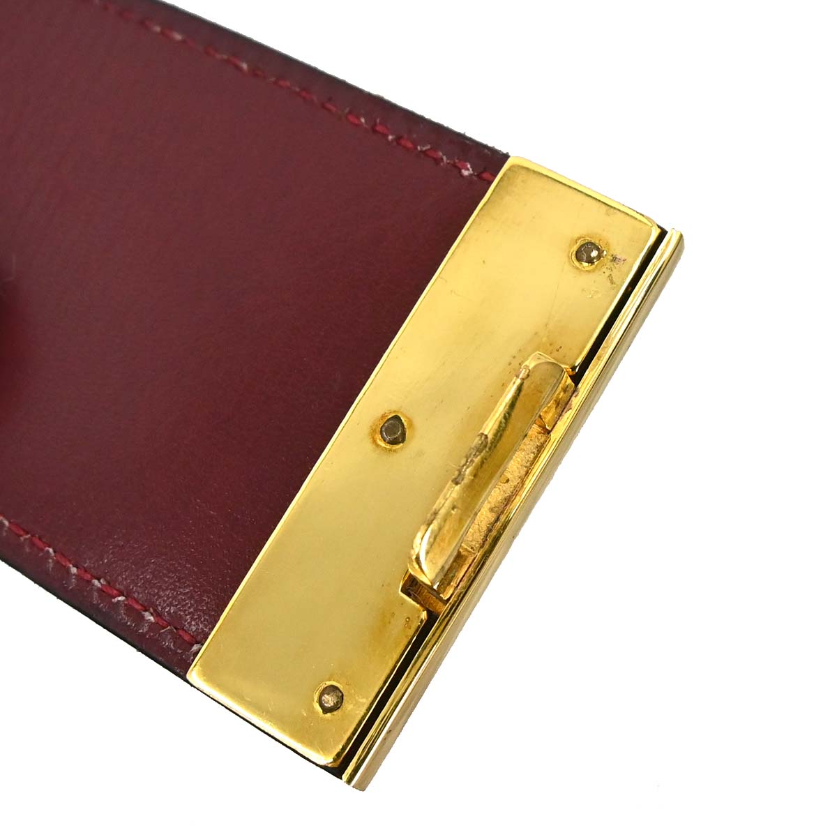 Hermes Rouge H Box Calf Document Portfolio Clutch Bag