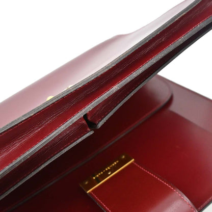 Hermes Rouge H Box Calf Document Portfolio Clutch Bag