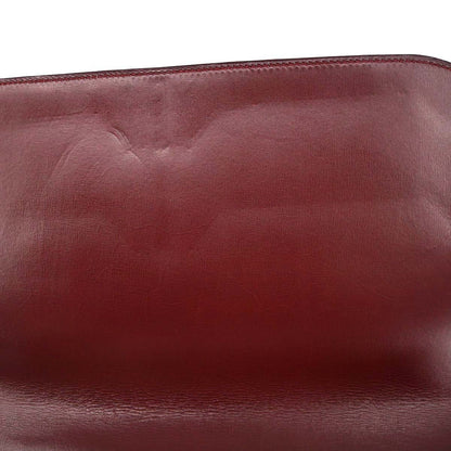 Hermes Rouge H Box Calf Document Portfolio Clutch Bag
