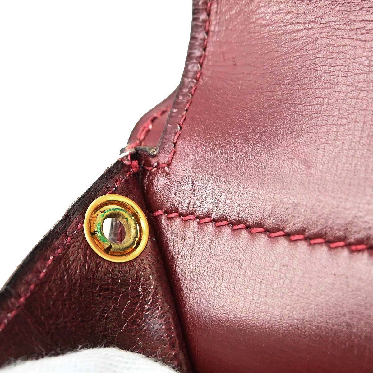 Hermes Rouge H Box Calf Document Portfolio Clutch Bag