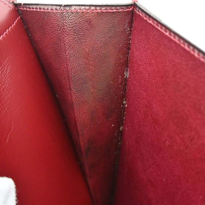 Hermes Rouge H Box Calf Document Portfolio Clutch Bag
