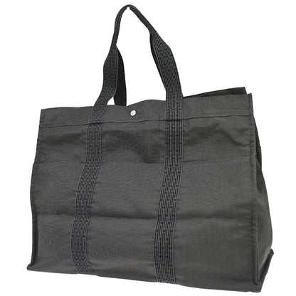 Hermes Gray Canvas Herline Tote TGM Handbag