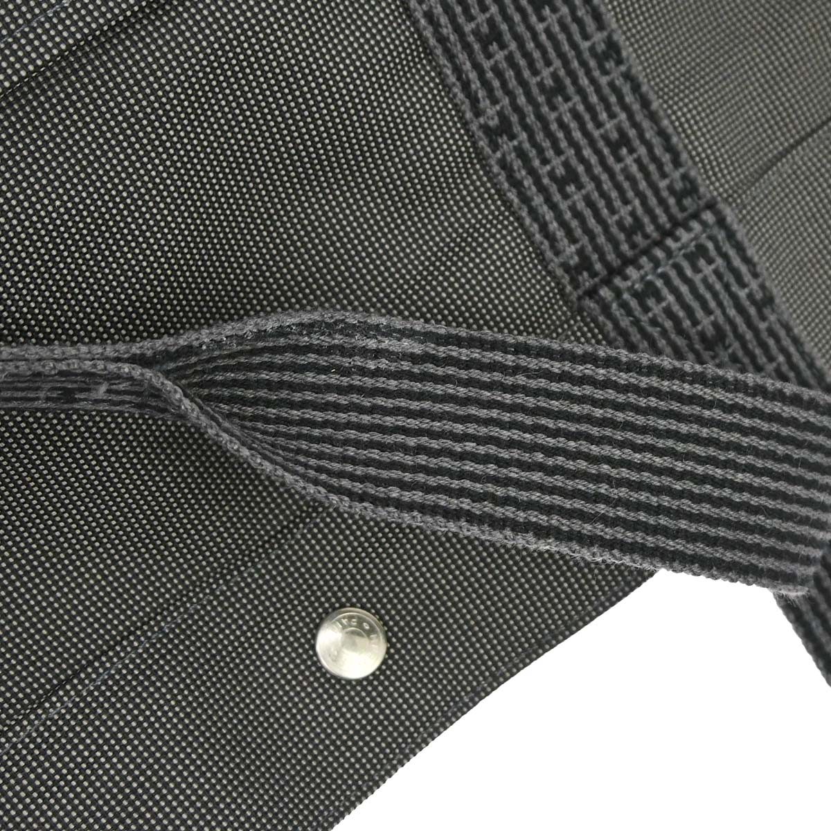 Hermes Gray Canvas Herline Tote TGM Handbag
