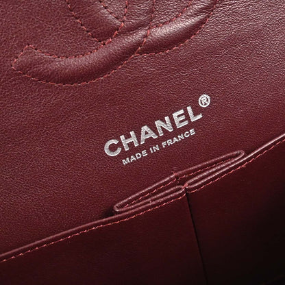 Chanel 2011 Black Caviar Skin Medium Classic Double Flap Shoulder Bag