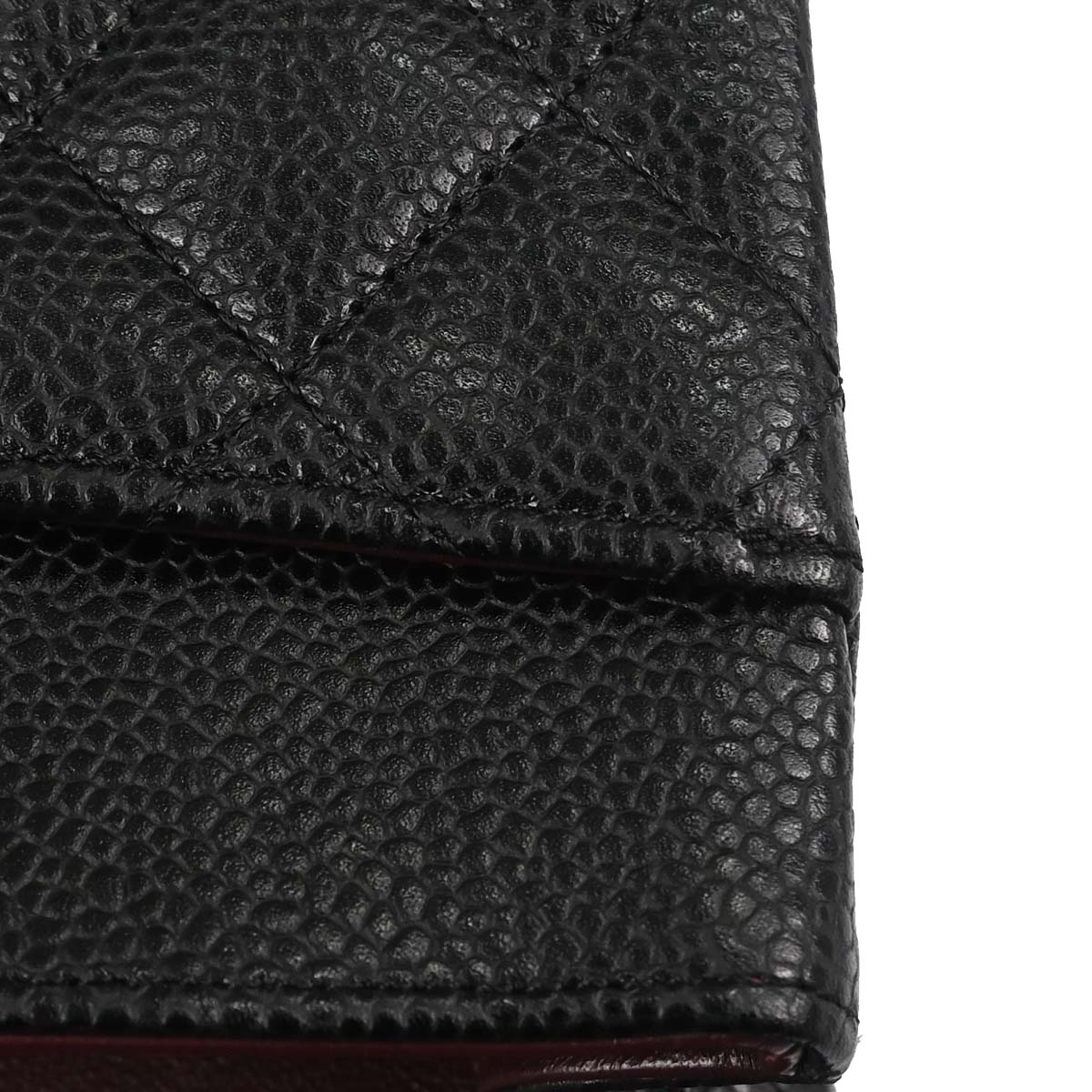 Chanel 2011 Black Caviar Skin Medium Classic Double Flap Shoulder Bag