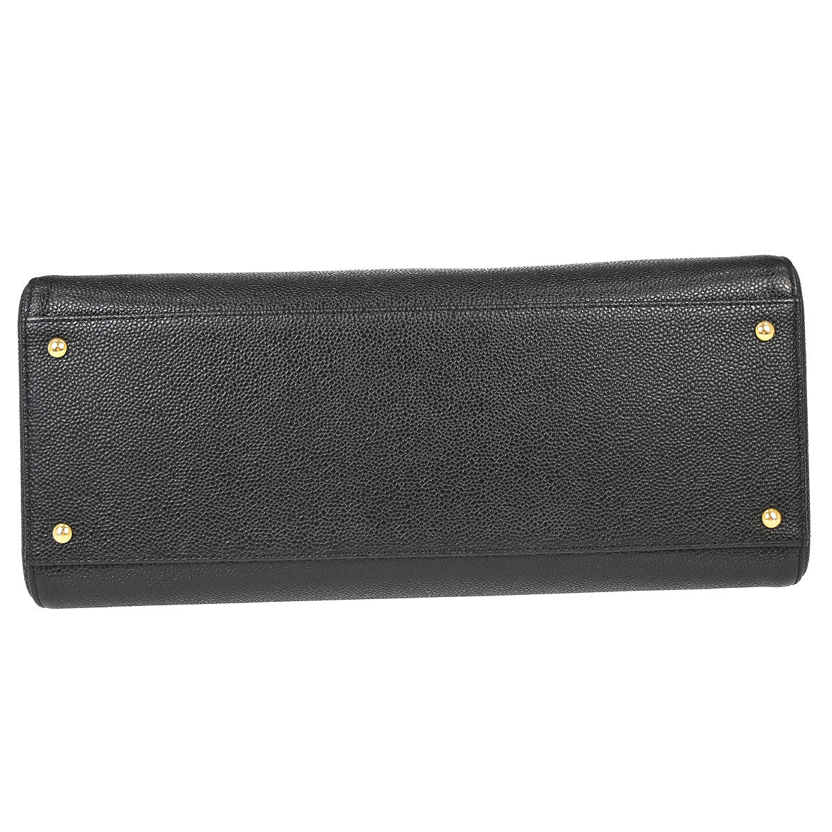 Chanel 1997-1999 Black Caviar Skin Tote Handbag