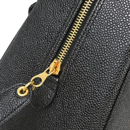Chanel 1997-1999 Black Caviar Skin Tote Handbag