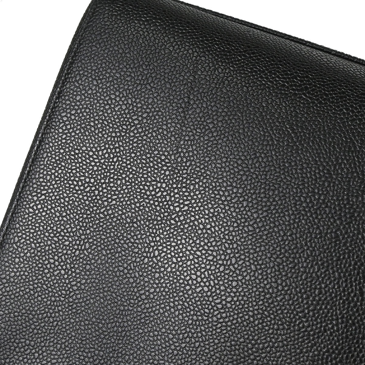 Chanel 1997-1999 Black Caviar Skin Tote Handbag