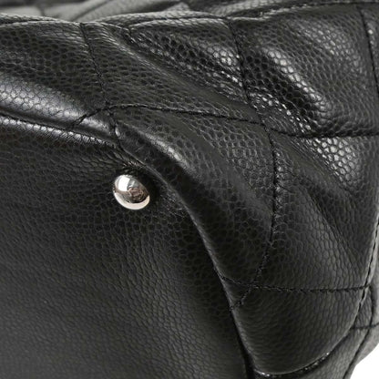 Chanel 2012-2013 Black Caviar Skin Timeless CC Chain Tote Bag