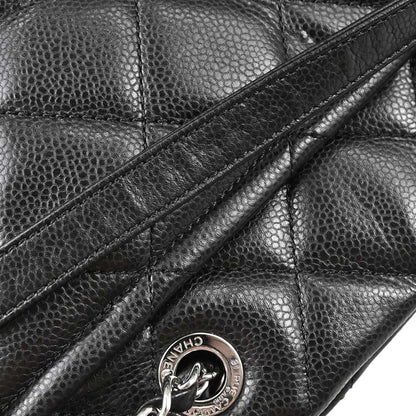 Chanel 2012-2013 Black Caviar Skin Timeless CC Chain Tote Bag