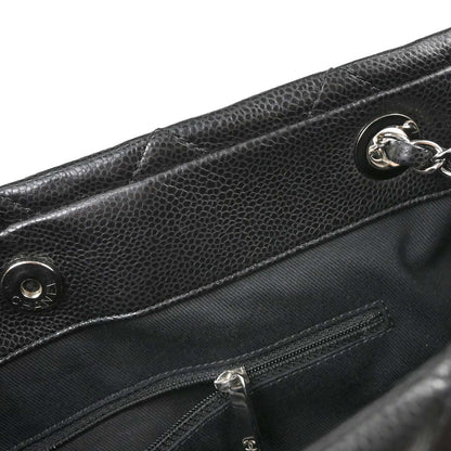 Chanel 2012-2013 Black Caviar Skin Timeless CC Chain Tote Bag