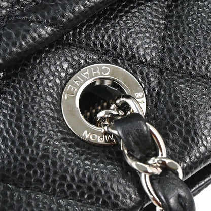 Chanel 2012-2013 Black Caviar Skin Timeless CC Chain Tote Bag