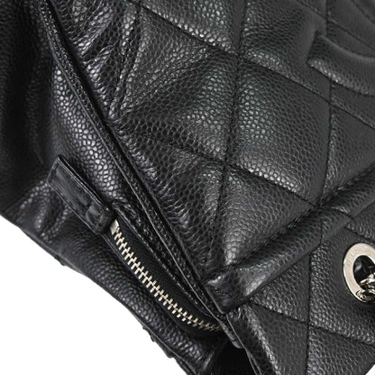Chanel 2012-2013 Black Caviar Skin Timeless CC Chain Tote Bag