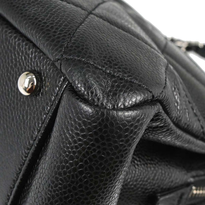 Chanel 2012-2013 Black Caviar Skin Timeless CC Chain Tote Bag