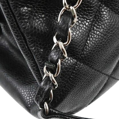 Chanel 2012-2013 Black Caviar Skin Timeless CC Chain Tote Bag