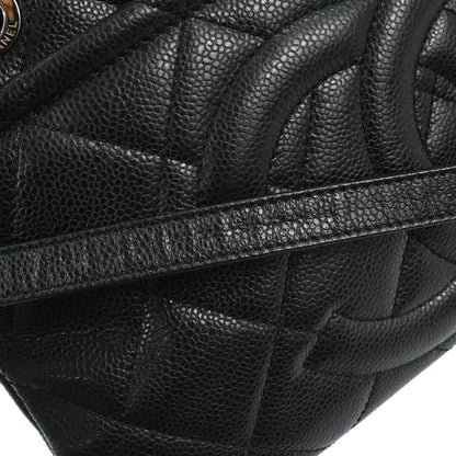 Chanel 2012-2013 Black Caviar Skin Timeless CC Chain Tote Bag
