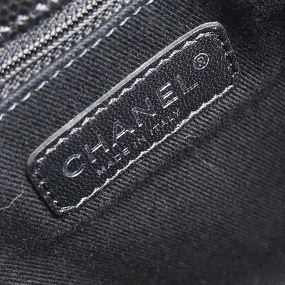 Chanel 2012-2013 Black Caviar Skin Timeless CC Chain Tote Bag