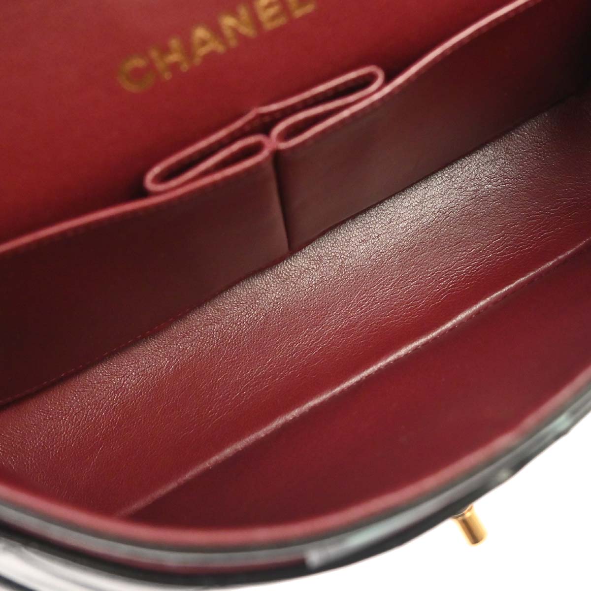 Chanel 1996-1997 Black Lambskin Small Classic Double Flap Shoulder Bag