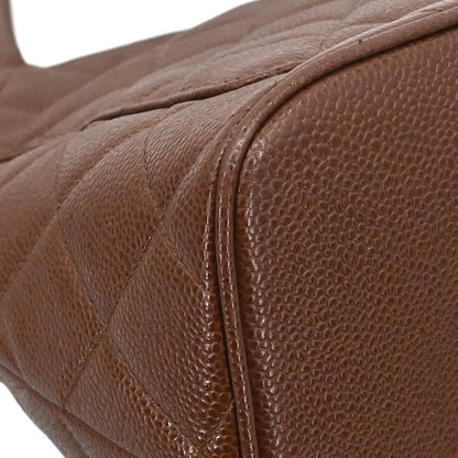 Chanel Brown Caviar Skin Medallion Tote Handbag