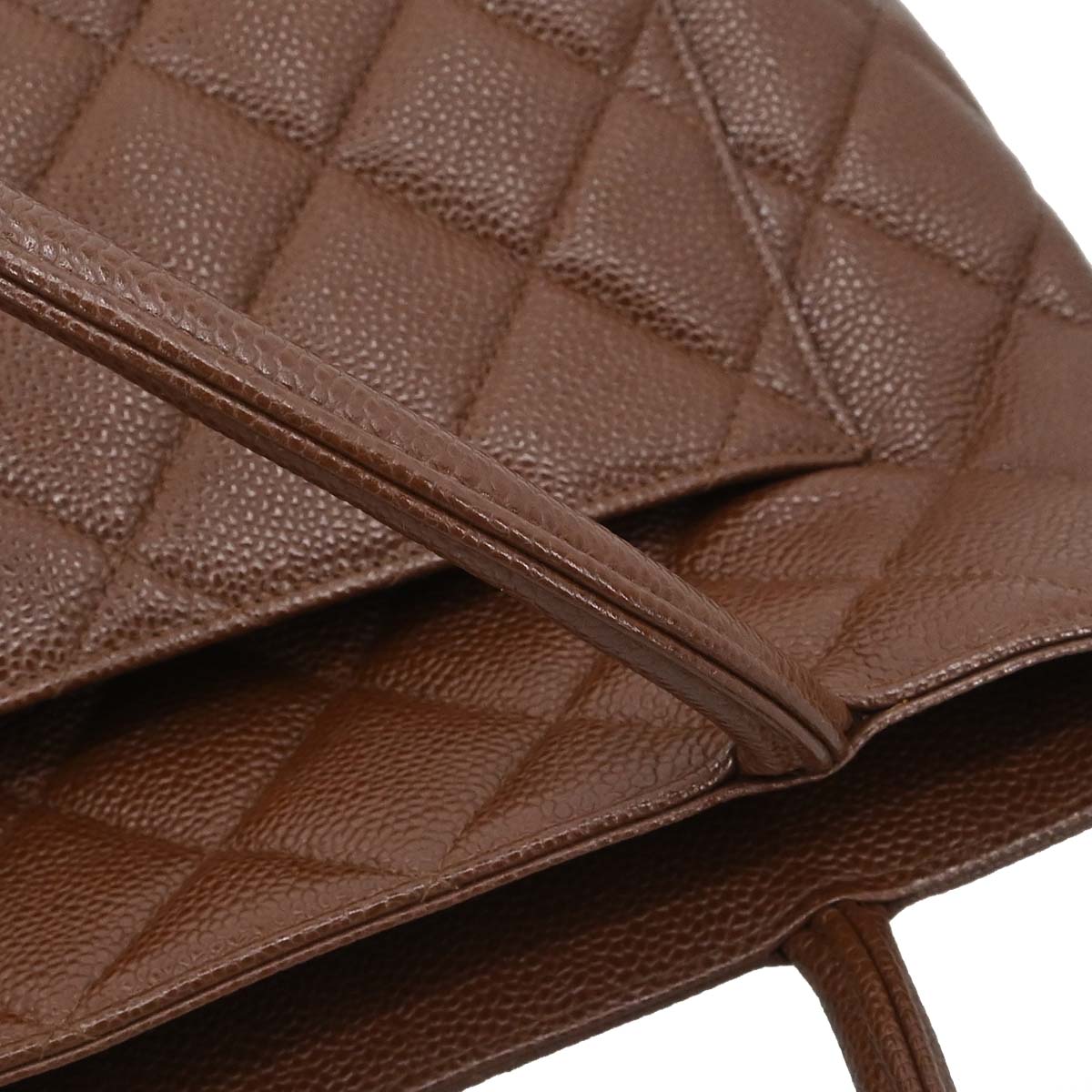 Chanel Brown Caviar Skin Medallion Tote Handbag