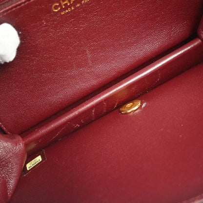 Chanel 2003-2004 Black Lambskin Turnlock Small Full Flap Shoulder Bag
