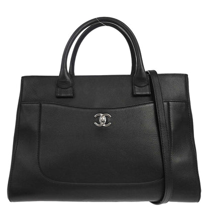 Chanel 2017 Black Calfskin Neo Executive Cerf 2way Shoulder Tote Bag