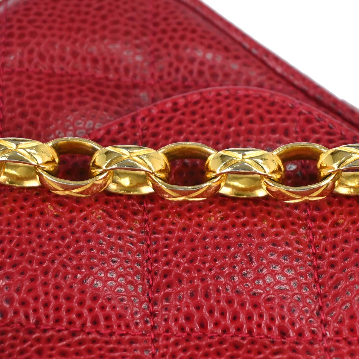 Chanel 1991-1994 Red Caviar Skin Camera Bag Mini