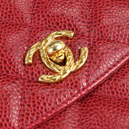Chanel 1991-1994 Red Caviar Skin Camera Bag Mini